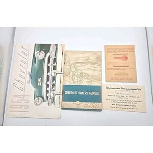 1954 Chevrolet Owner Manual + Brochure Vintage Chevy Ephemera Lot
